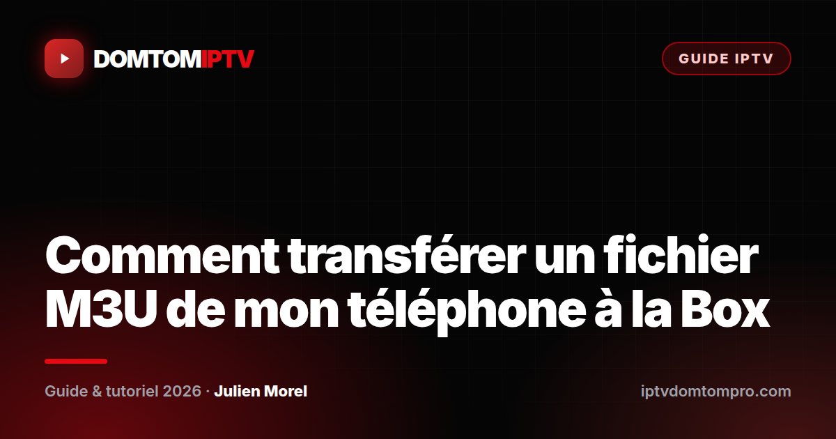 Comment transférer un fichier M3U de mon téléphone à la Box