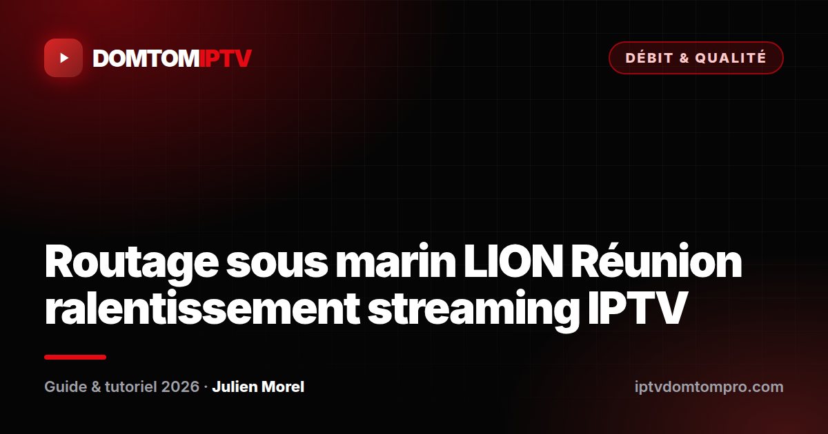 Routage sous marin LION Réunion ralentissement streaming IPTV
